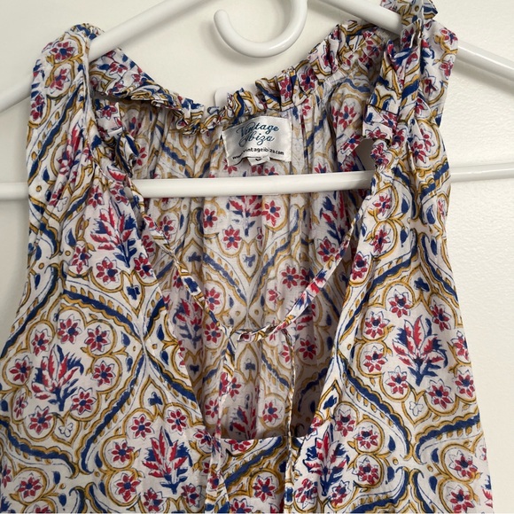 Vintage Ibiza Mosaic-Print Sleeveless Maxi Dress - Block Print - Picture 2 of 7